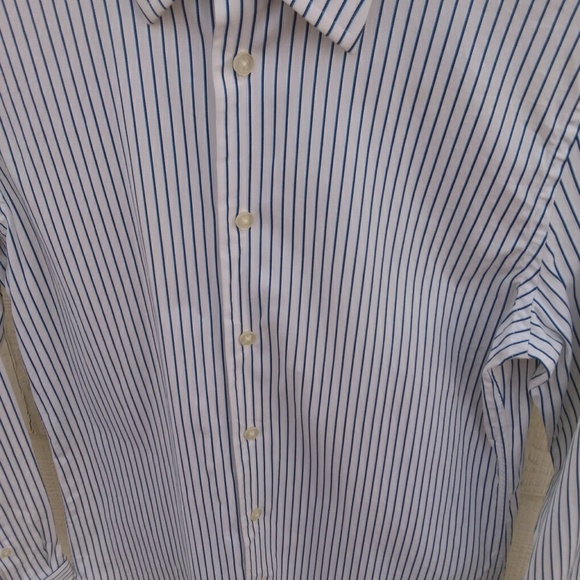 White Striped Button Down Shirt Express 1MX Med - Picture 4 of 4